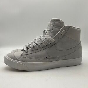 Nike Blazer Mid 77 Premium Grey Leather Sneakers Mens Size 12 DQ7572-001
